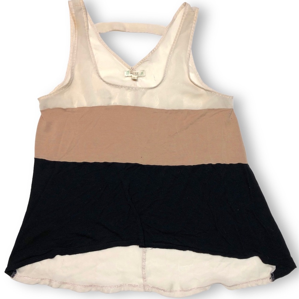 Love Fire Nude Color Block Tank Top